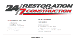 Desktop Screenshot of 247restorationandconstruction.com