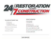 Tablet Screenshot of 247restorationandconstruction.com